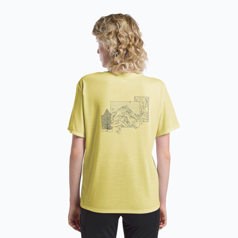 Футболка жіноча Jack Wolfskin Vonnan Graphic ridge leaf lemon ice 3