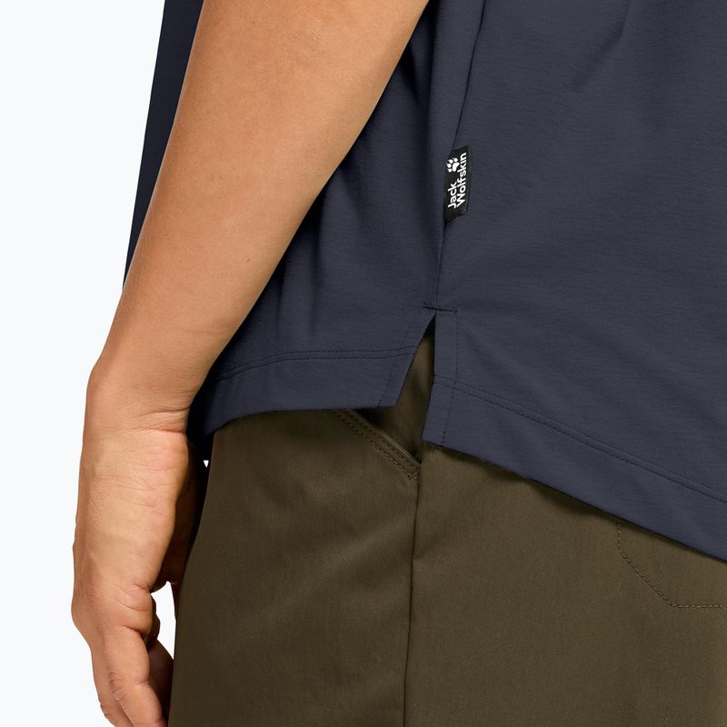 Футболка трекінгова жіноча Jack Wolfskin Travel T dark navy 4