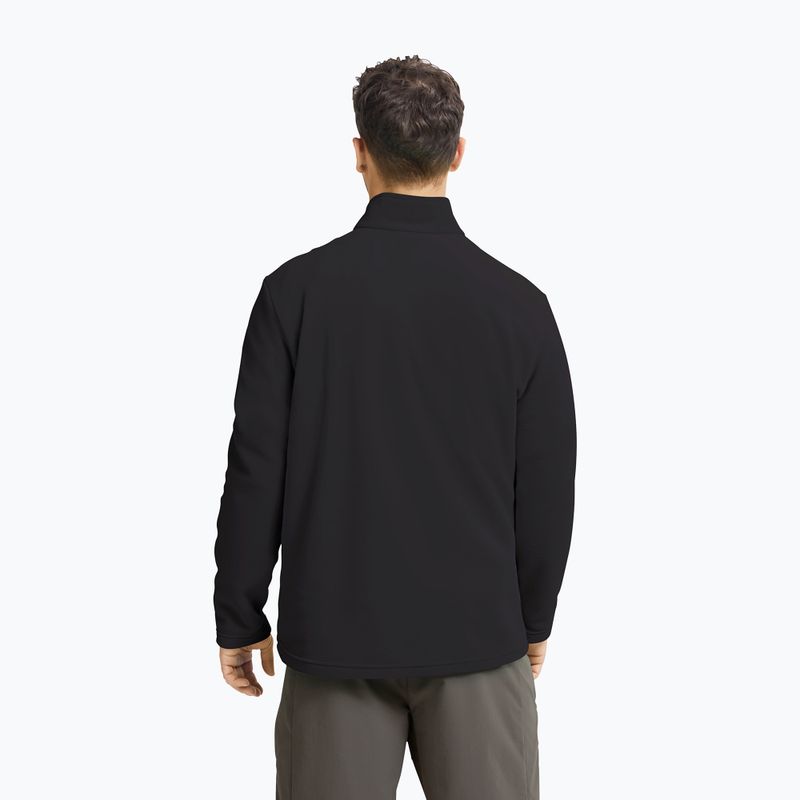 Кофта флісова чоловіча Jack Wolfskin Taunus 100 Half Zip black 3
