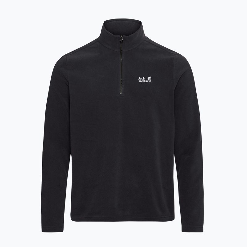 Кофта флісова чоловіча Jack Wolfskin Taunus 100 Half Zip black 5