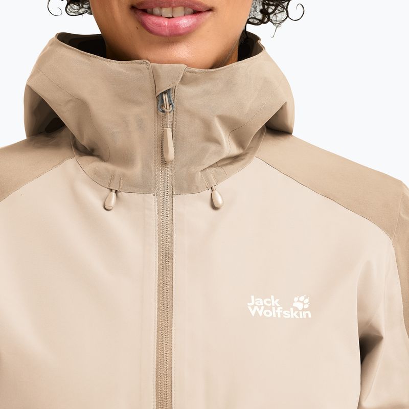 Куртка дощовик жіноча Jack Wolfskin Wildbound 2L oyster 4