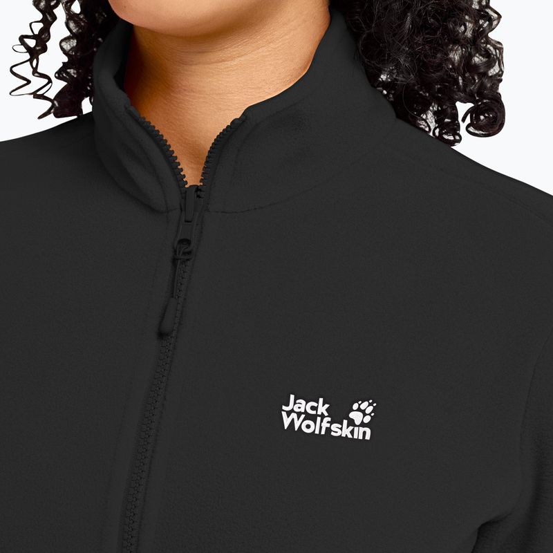Кофта флісова жіноча Jack Wolfskin Taunus 100 Full Zip black 4