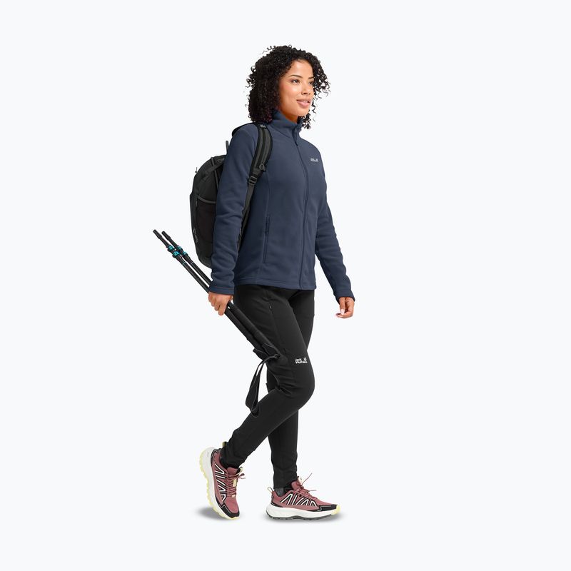 Кофта флісова жіноча Jack Wolfskin Taunus 100 Full Zip midnight sky 2