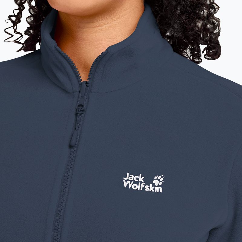 Кофта флісова жіноча Jack Wolfskin Taunus 100 Full Zip midnight sky 4