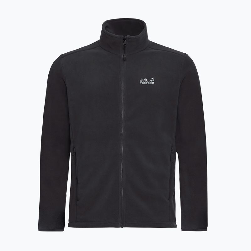 Кофта флісова чоловіча Jack Wolfskin Taunus 200 Full Zip black 7