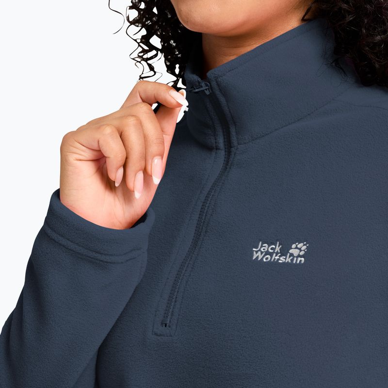 Кофта флісова жіноча Jack Wolfskin Taunus 100 Half Zip midnight sky 4