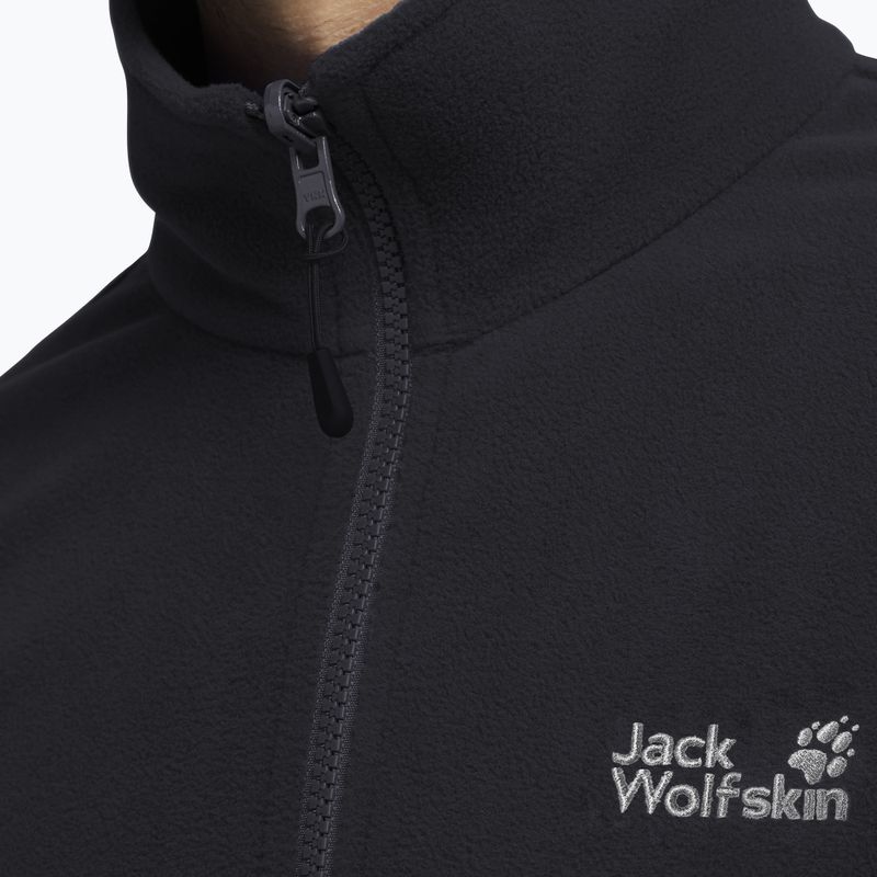 Кофта флісова чоловіча Jack Wolfskin Taunus 100 Full Zip black 4
