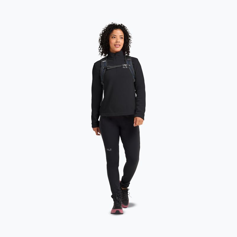 Кофта флісова жіноча Jack Wolfskin Taunus 100 Half Zip black 2