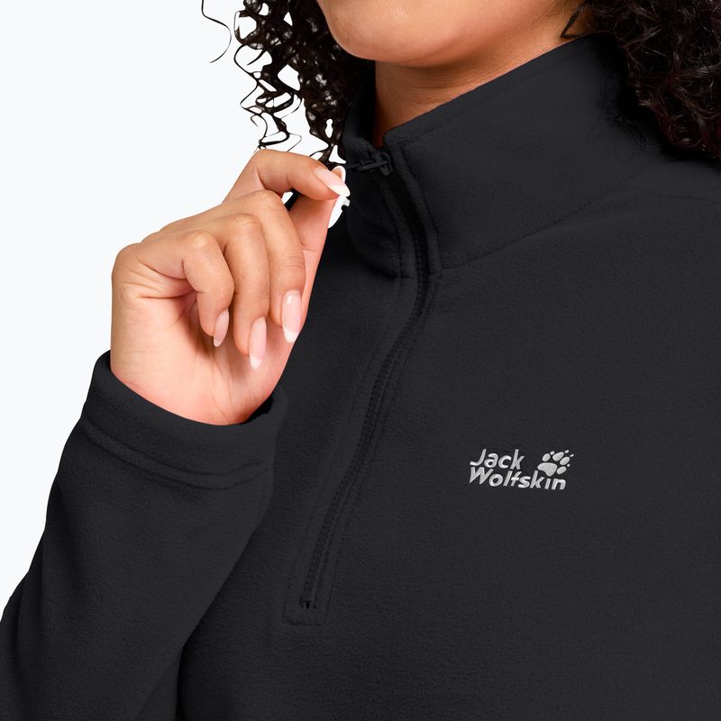 Кофта флісова жіноча Jack Wolfskin Taunus 100 Half Zip black 4