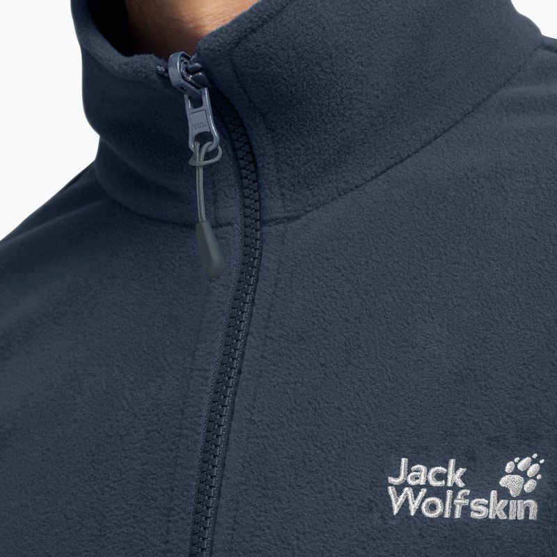 Кофта флісова чоловіча Jack Wolfskin Taunus 100 Full Zip midnight sky 4