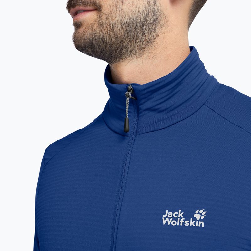 Кофта трекінгова чоловіча  Jack Wolfskin Litestride Full Zip blue orchid 4