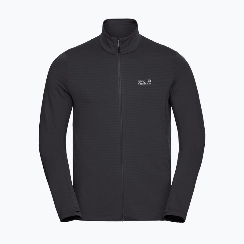 Кофта трекінгова чоловіча  Jack Wolfskin Litestride Full Zip black 7