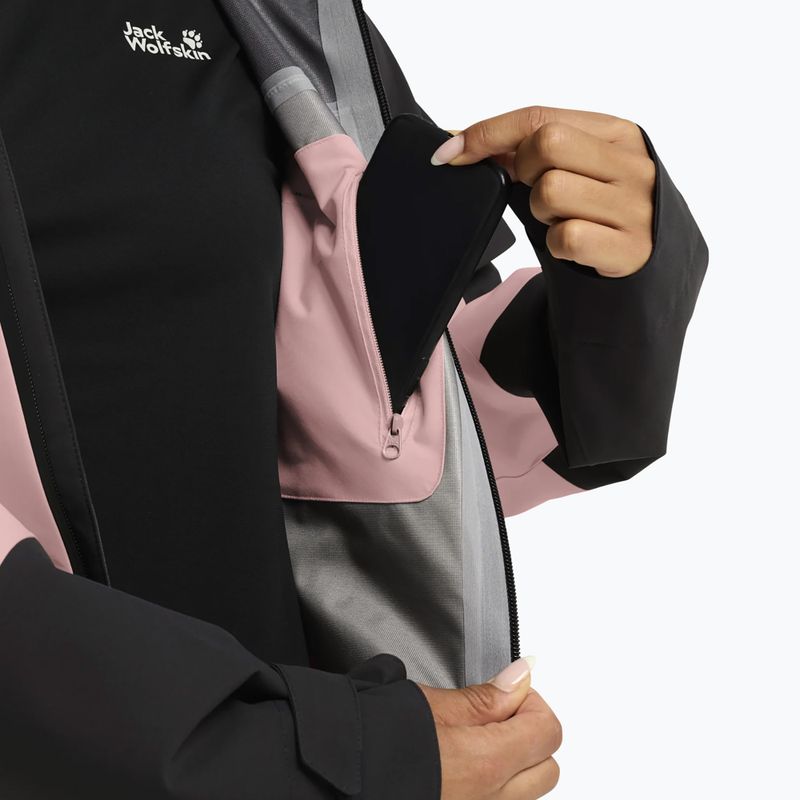 Куртка дощовик жіноча Jack Wolfskin Rockpaw 3L rosegarden 6