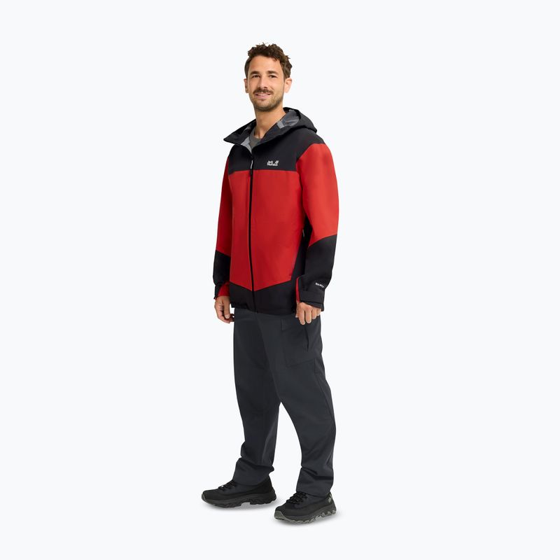Куртка дощовик чоловіча Jack Wolfskin Rockpaw 3L siren red 2