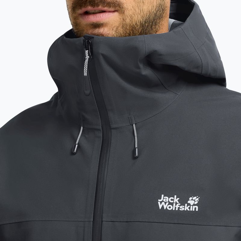 Куртка дощовик чоловіча Jack Wolfskin Rockpaw 3L phantom 4