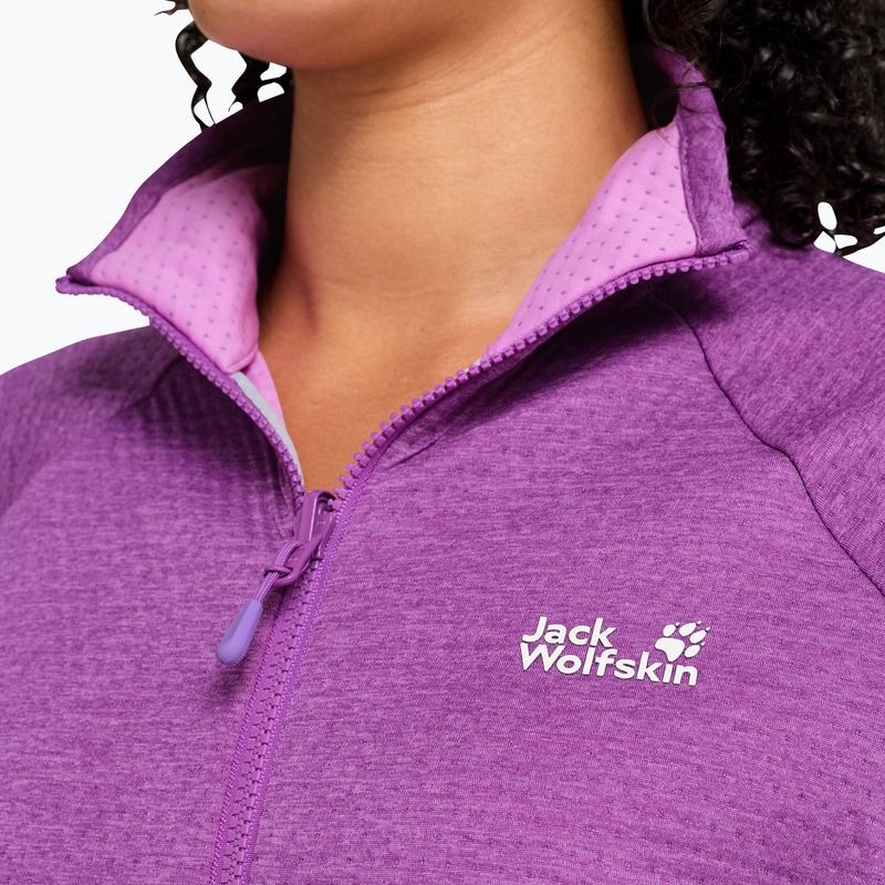 Кофта флісова жіноча Jack Wolfskin Anytrail Full Zip freesia 4