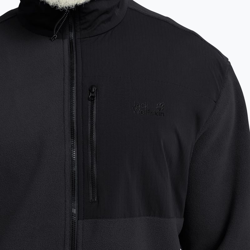 Кофта флісова чоловіча Jack Wolfskin Sumetro Full Zip black 5