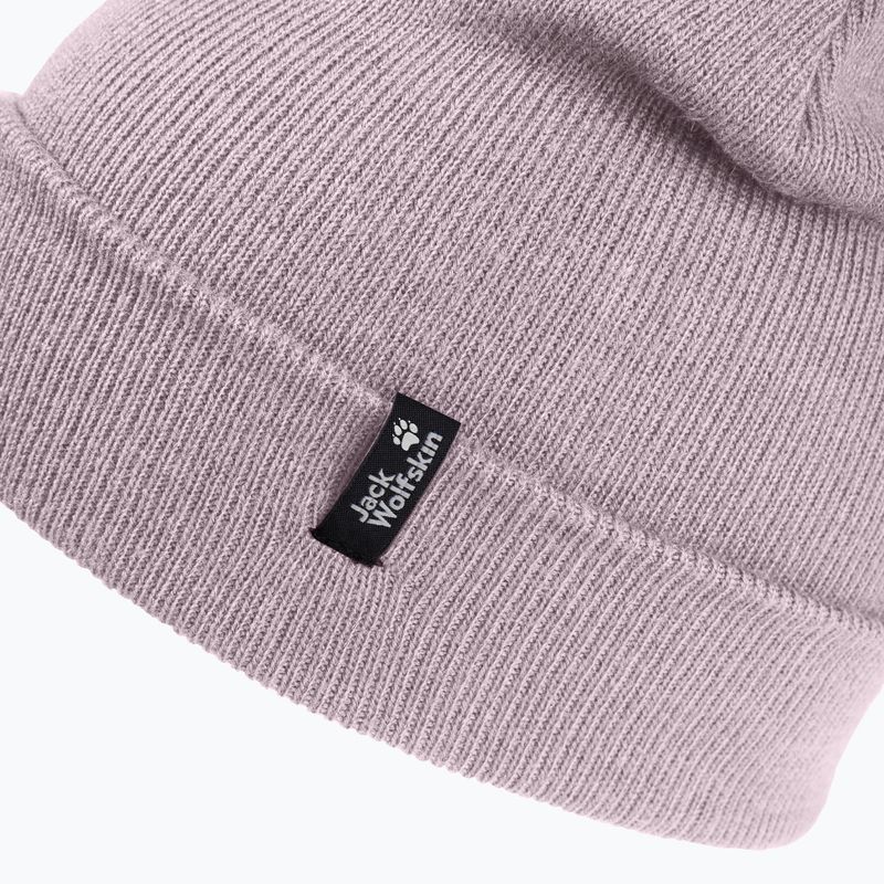 Шапка зимова Jack Wolfskin Rib dusty blush 3