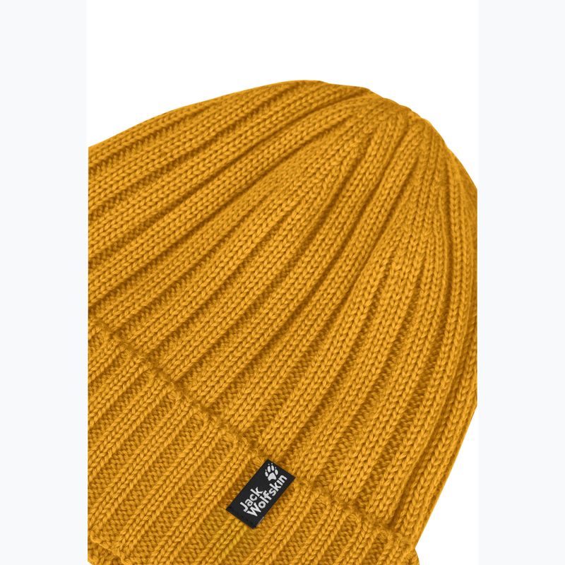 Шапка зимова Jack Wolfskin Rib Knit burly yellow jw 3