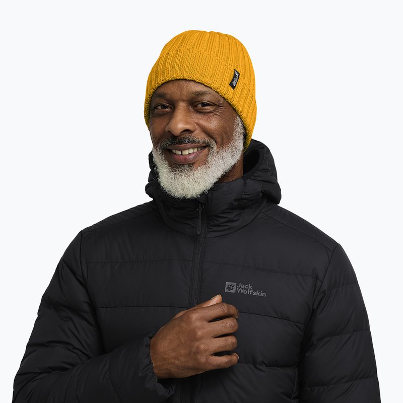 Шапка зимова Jack Wolfskin Rib Knit burly yellow jw 5