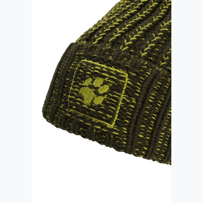 Шапка зимова Jack Wolfskin Badge Beanie obsidian moss 3