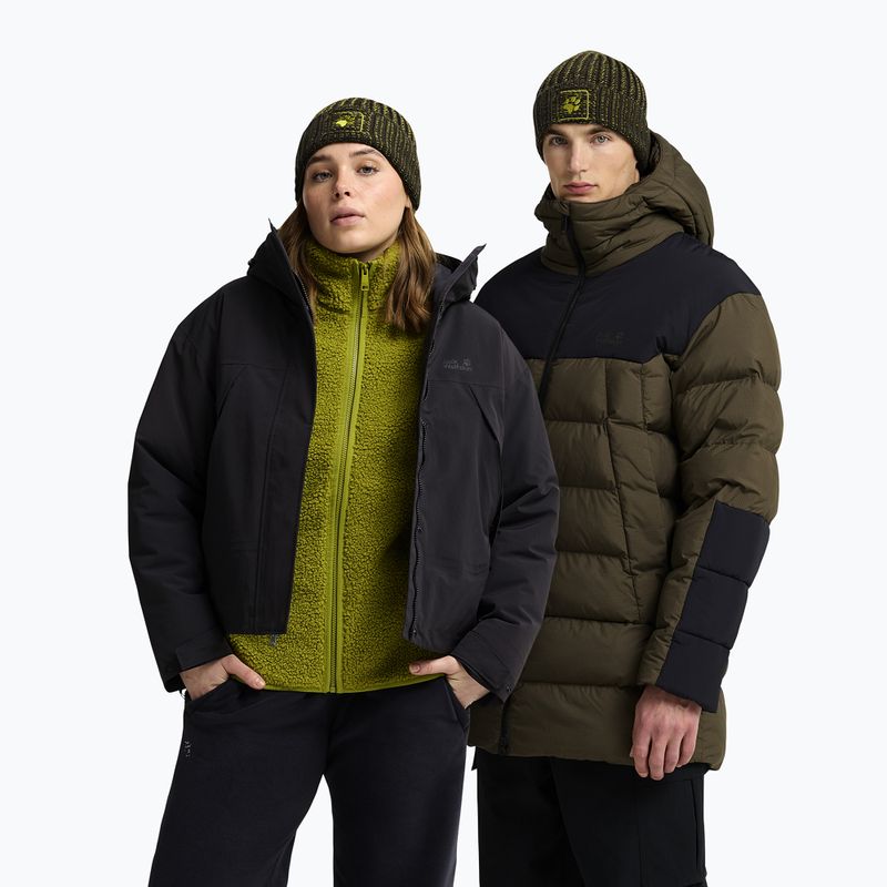 Шапка зимова Jack Wolfskin Badge Beanie obsidian moss 4