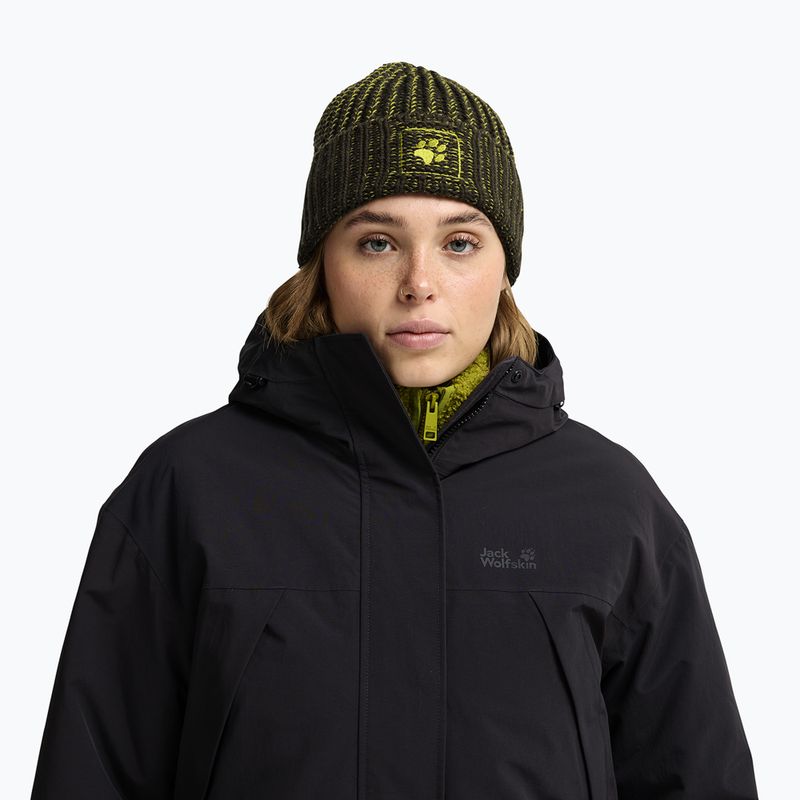 Шапка зимова Jack Wolfskin Badge Beanie obsidian moss 5