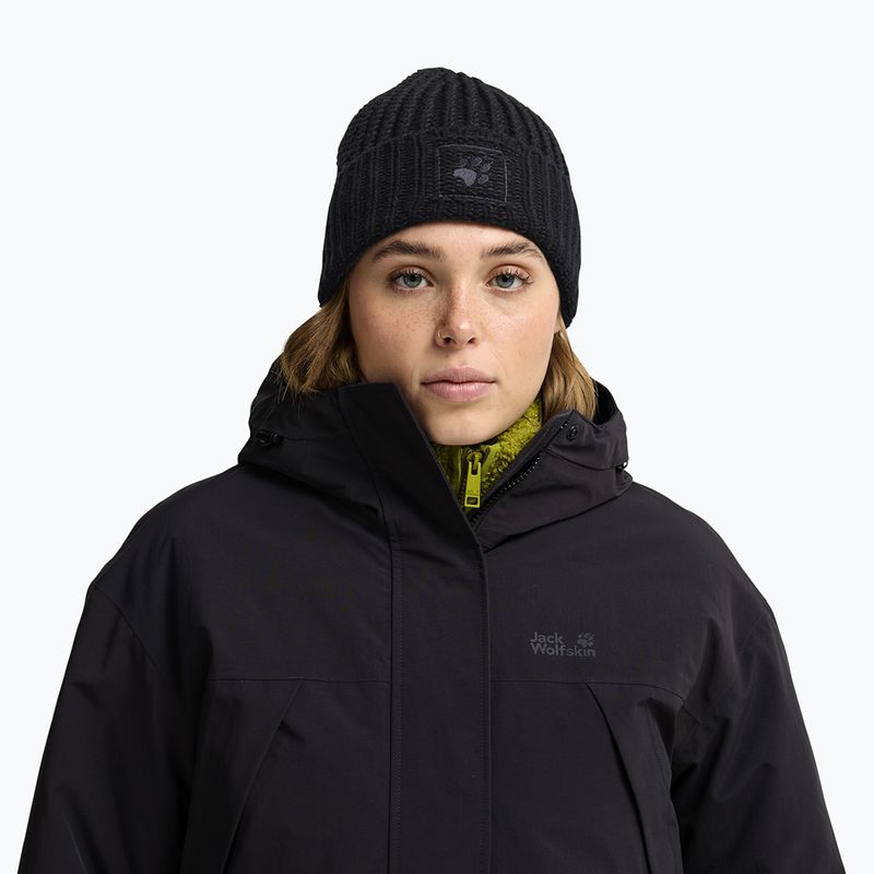 Шапка зимова Jack Wolfskin Badge Beanie black 5