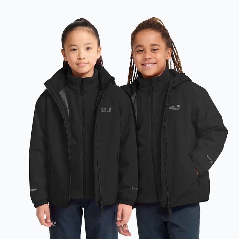Куртка 3в1 дитяча Jack Wolfskin Iceland 3IN1 2026 black 6