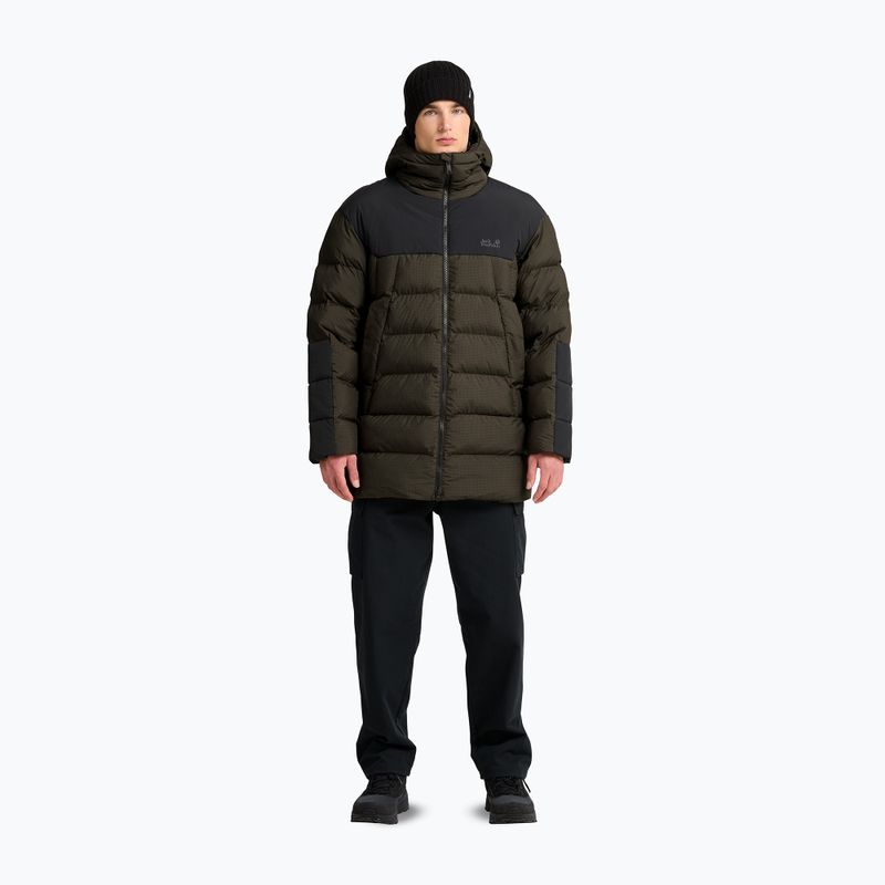 Куртка утеплена чоловіча Jack Wolfskin Icy Hollow Hooded obsidian moss 2