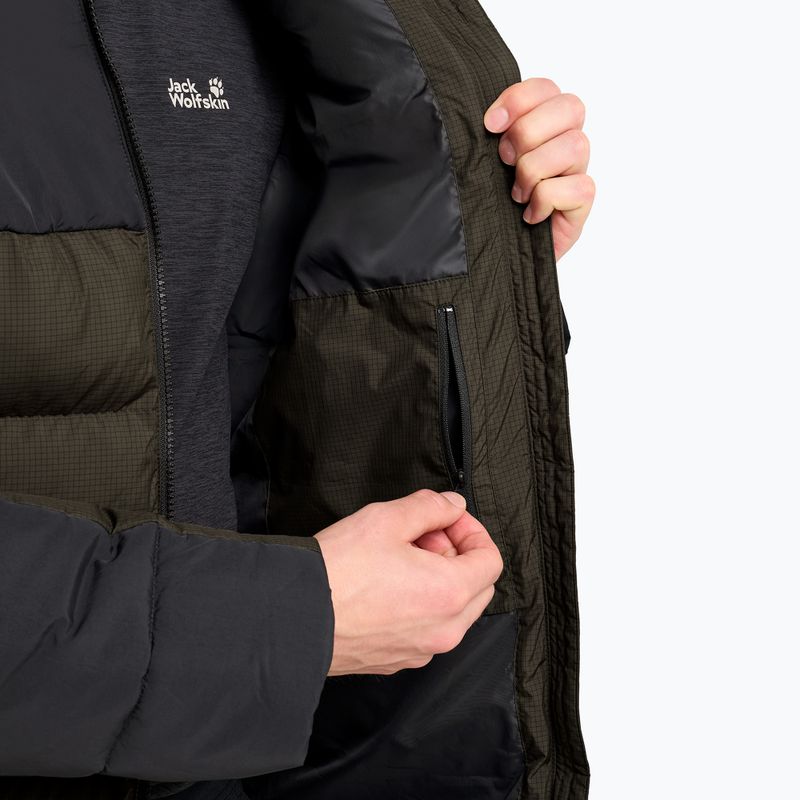 Куртка утеплена чоловіча Jack Wolfskin Icy Hollow Hooded obsidian moss 5