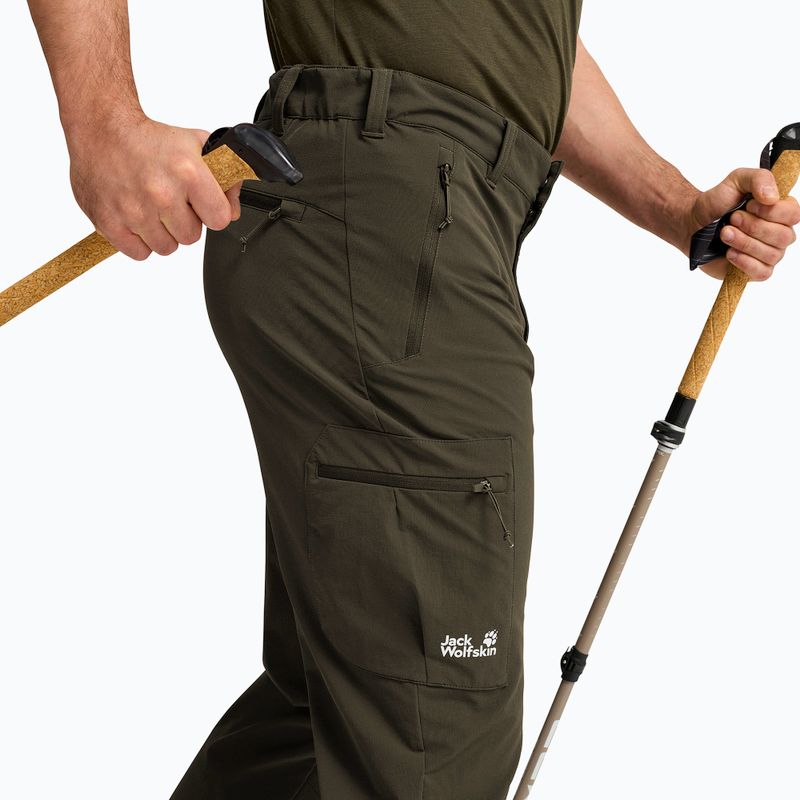 Штани трекінгові чоловічі Jack Wolfskin Activate Flex obsidian moss 4