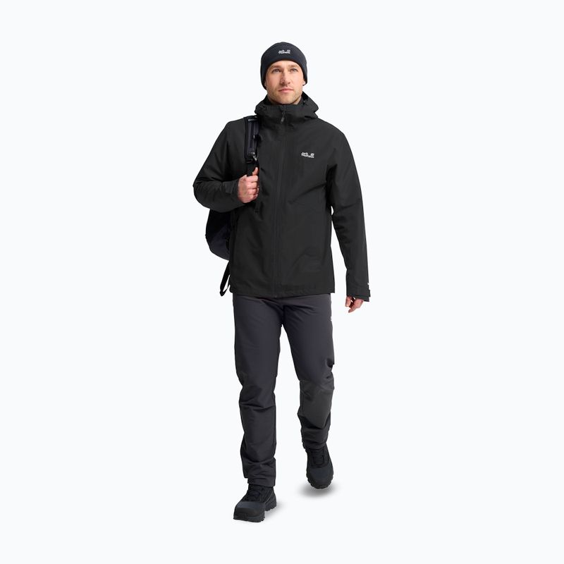 Куртка 3в1 чоловіча Jack Wolfskin Stonetrail 3In1 black 2