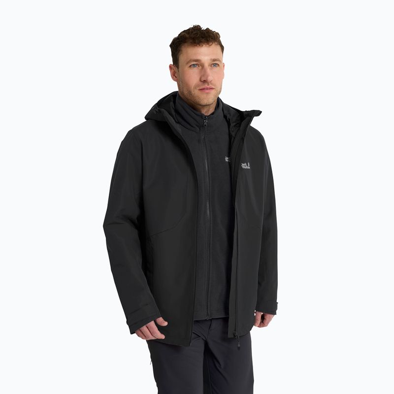 Куртка 3в1 чоловіча Jack Wolfskin Stonetrail 3In1 black 4