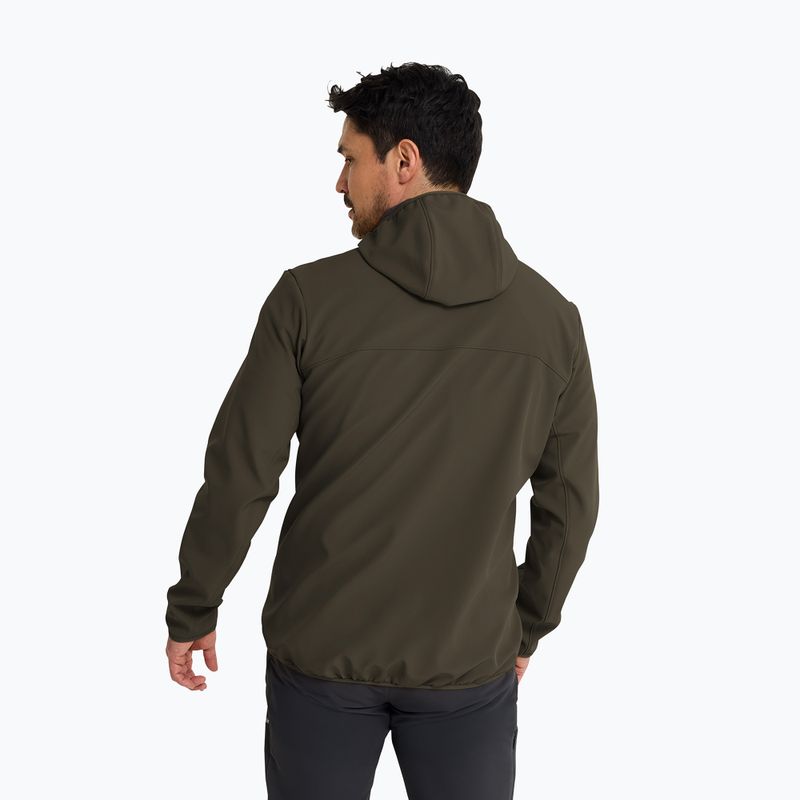 Куртка вітрозахисна чоловіча Jack Wolfskin Wild Winds Hooded obsidian moss 3