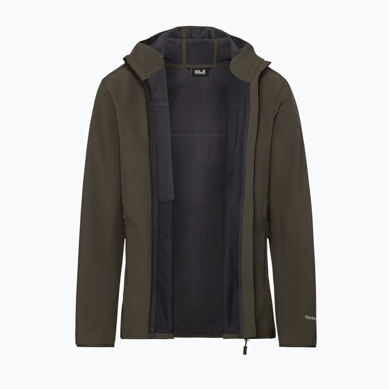 Куртка вітрозахисна чоловіча Jack Wolfskin Wild Winds Hooded obsidian moss 9