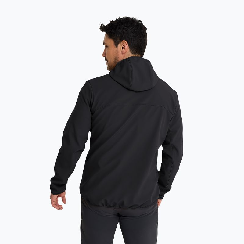 Куртка вітрозахисна чоловіча Jack Wolfskin Wild Winds Hooded black 2