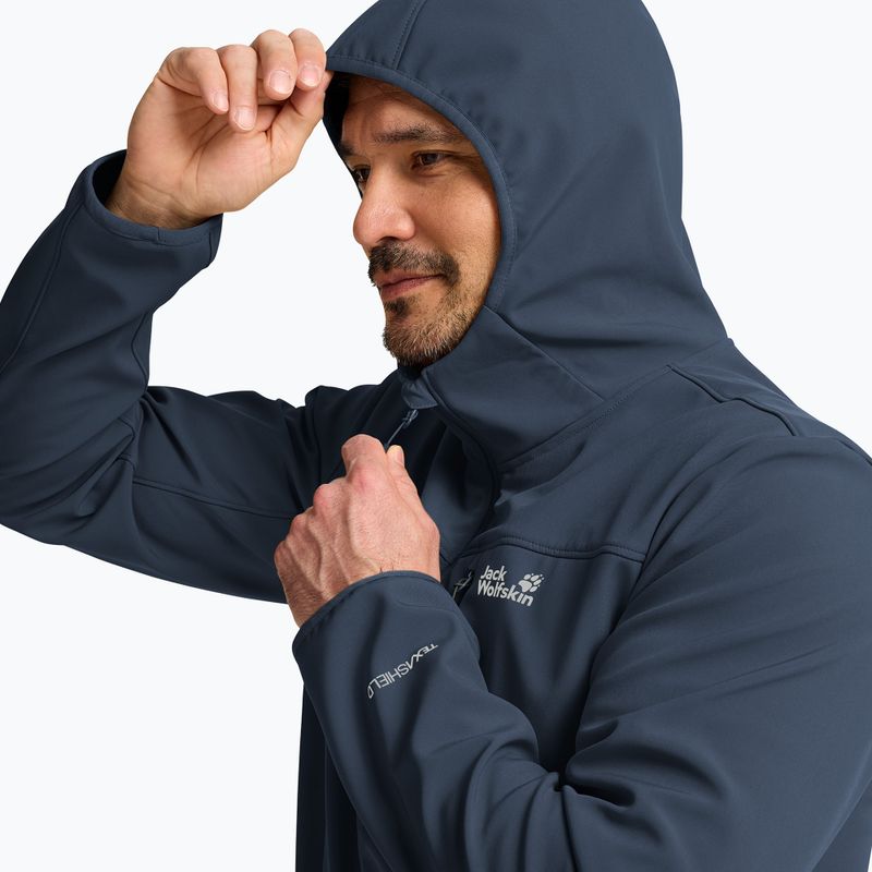 Куртка вітрозахисна чоловіча Jack Wolfskin Wild Winds Hooded midnight sky 4