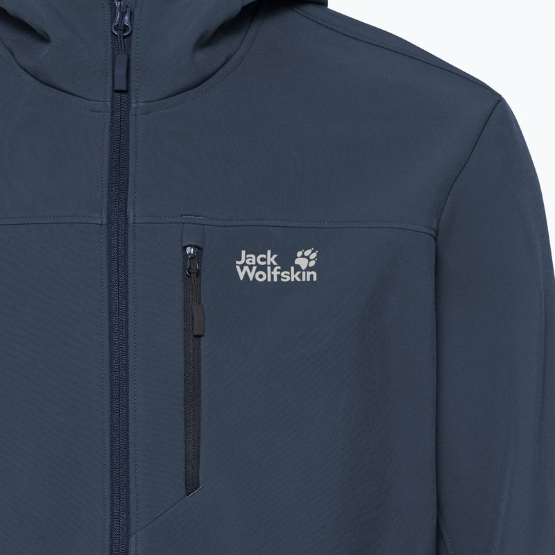 Куртка вітрозахисна чоловіча Jack Wolfskin Wild Winds Hooded midnight sky 6