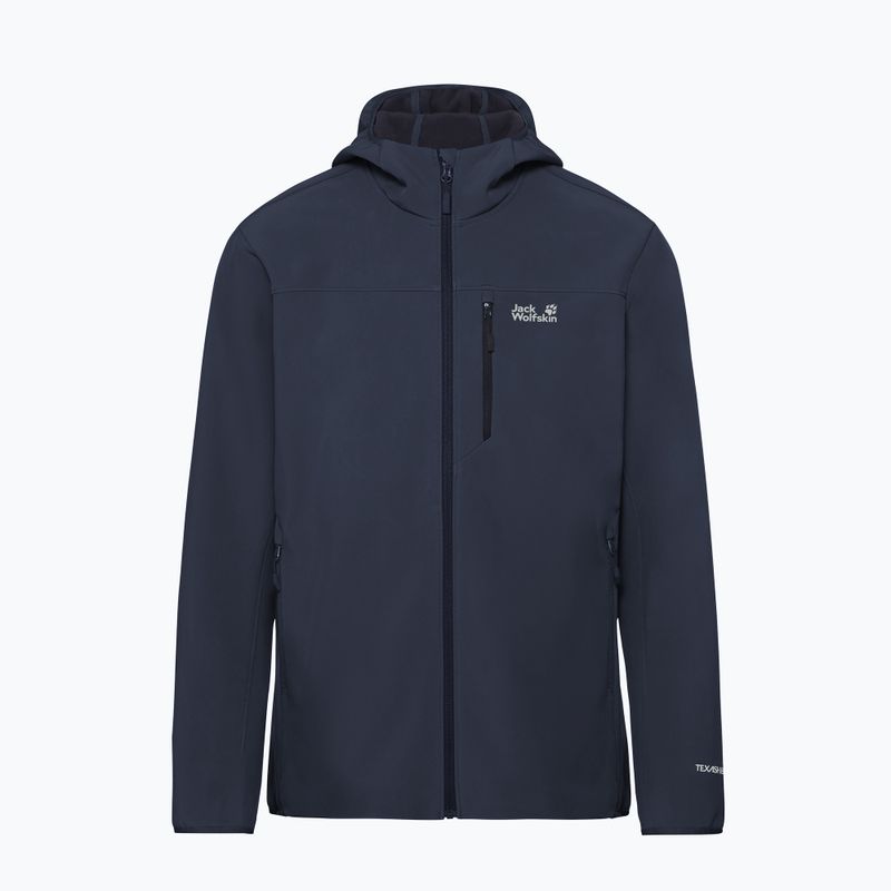 Куртка вітрозахисна чоловіча Jack Wolfskin Wild Winds Hooded midnight sky 8