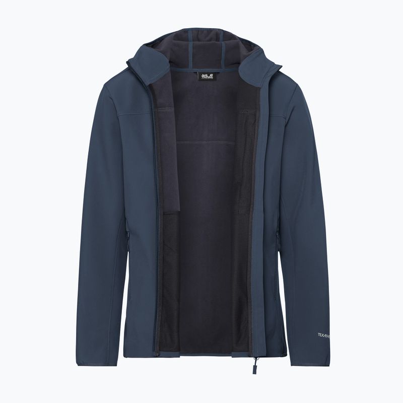 Куртка вітрозахисна чоловіча Jack Wolfskin Wild Winds Hooded midnight sky 9