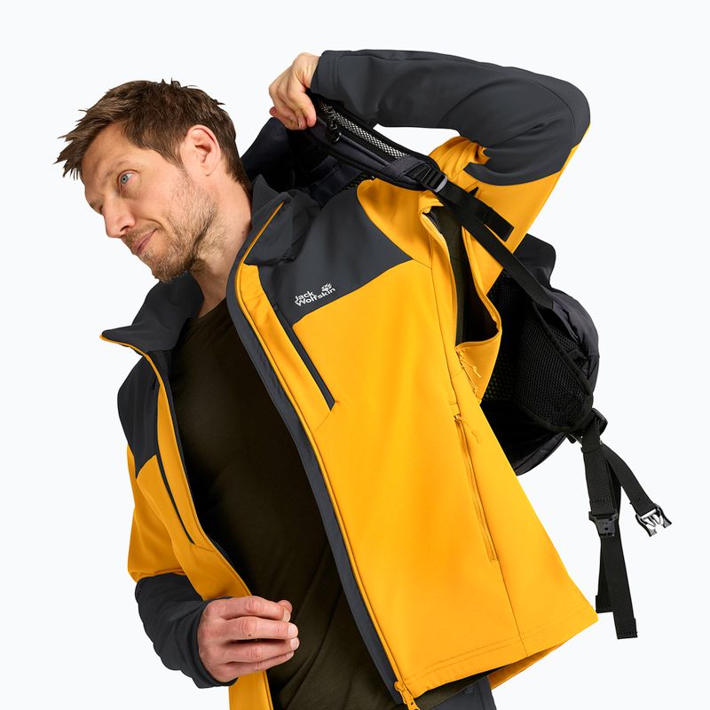 Куртка вітрозахисна чоловіча Jack Wolfskin Jasper burly yellow jw 4