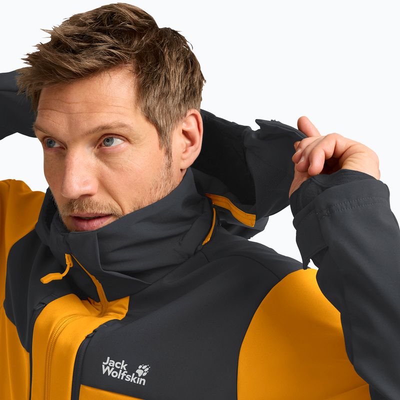 Куртка вітрозахисна чоловіча Jack Wolfskin Jasper burly yellow jw 6