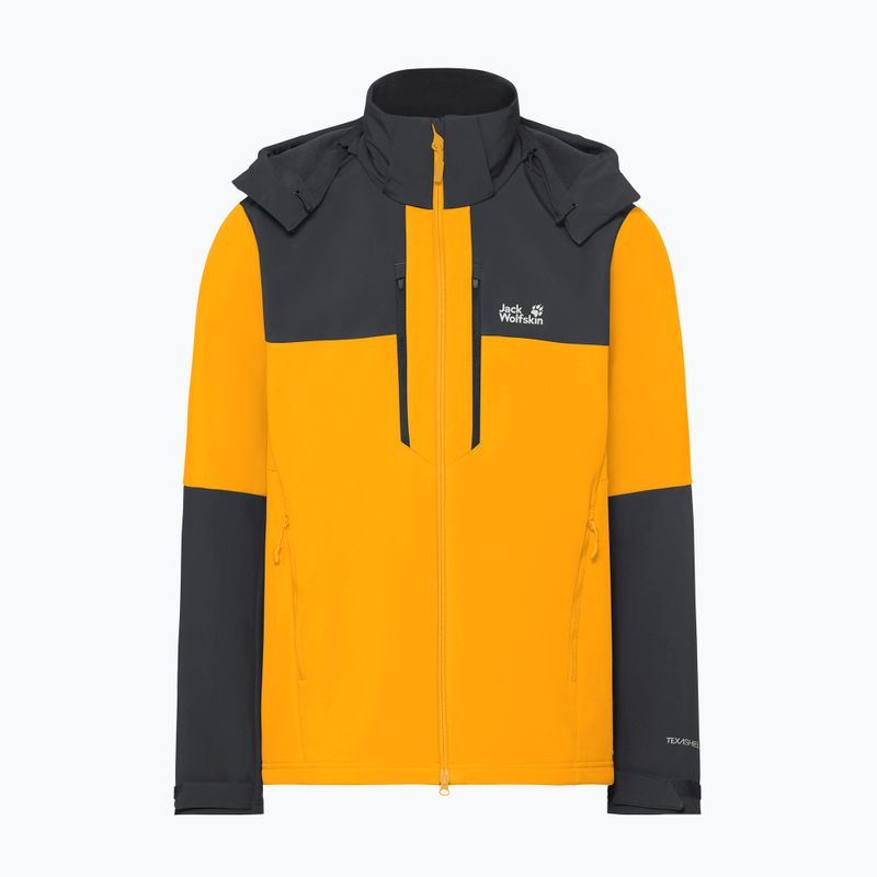 Куртка вітрозахисна чоловіча Jack Wolfskin Jasper burly yellow jw 9