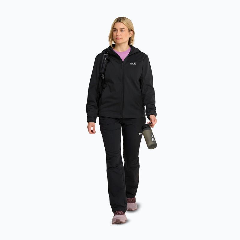 Куртка софтшелл жіноча Jack Wolfskin Windhain 2 Hoody black 2