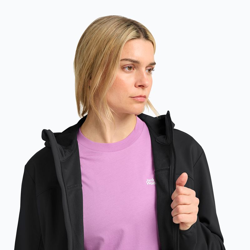 Куртка софтшелл жіноча Jack Wolfskin Windhain 2 Hoody black 5