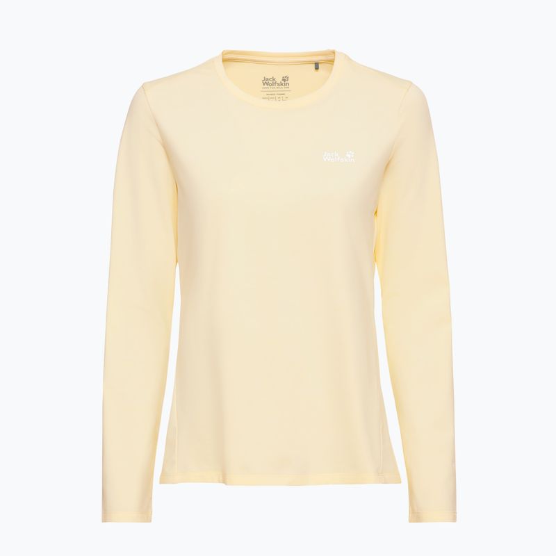 Лонгслів трекінговий жіночий Jack Wolfskin Trail vanilla cream 4