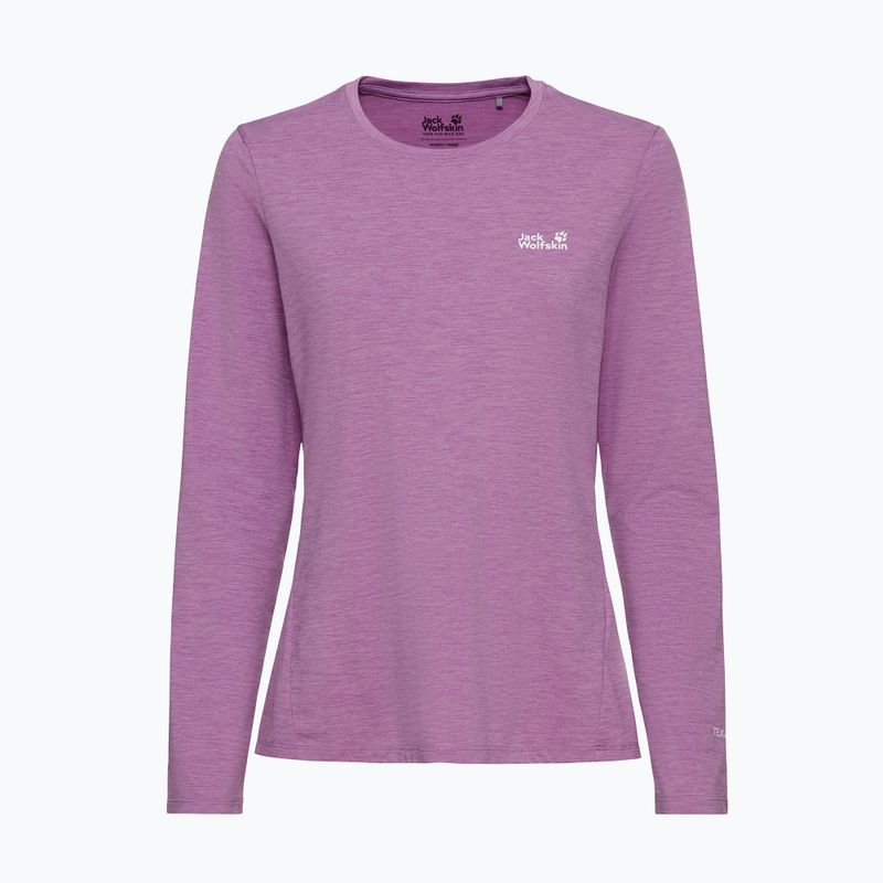 Лонгслів трекінговий жіночий Jack Wolfskin Trail vivid orchid 4