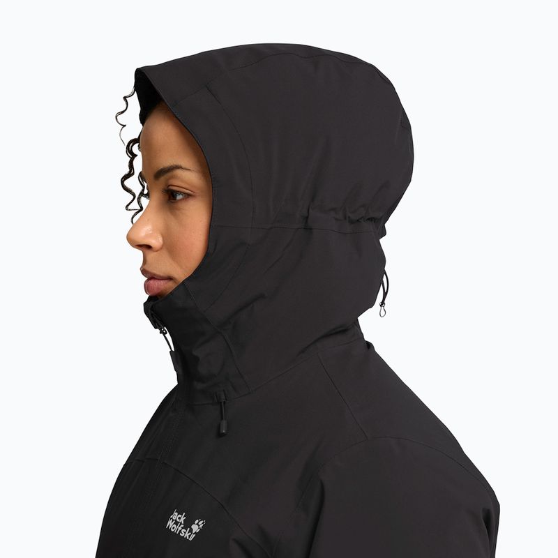 Куртка дощовик жіноча Jack Wolfskin Heidelstein 2 Ins black 4