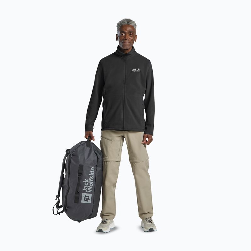 Кофта флісова чоловіча Jack Wolfskin Wild Rebel 200 Full Zip paw black 2
